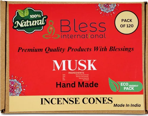 Miniatura 85 de Bless International Conos de incienso 100% naturales de lavanda hechos a mano, sumergidos a mano, libres de químicos orgánicos para purificación