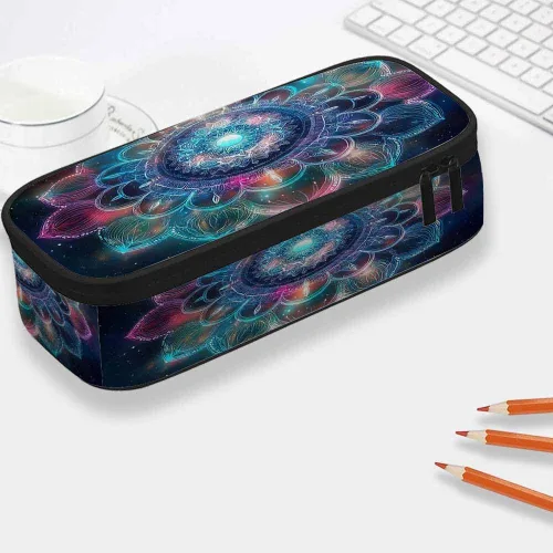 Miniatura 2 de Yekiua Estuche para lápices con notas musicales, estuche de gran capacidad para partituras musicales, estuche de lápices para oficina, universidad