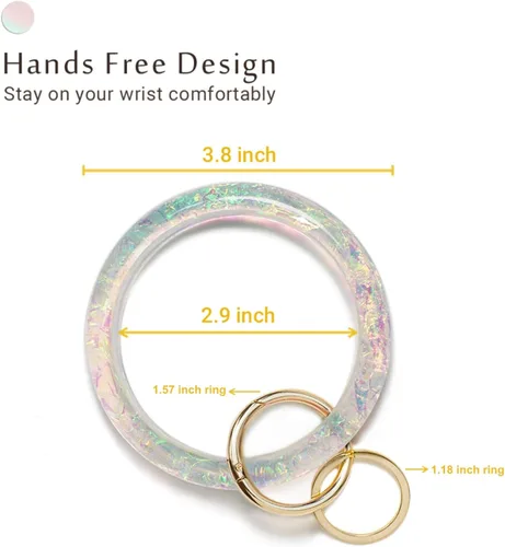 Miniatura 2 de Mymazn Pulsera para mujer, llavero holográfico para muñeca