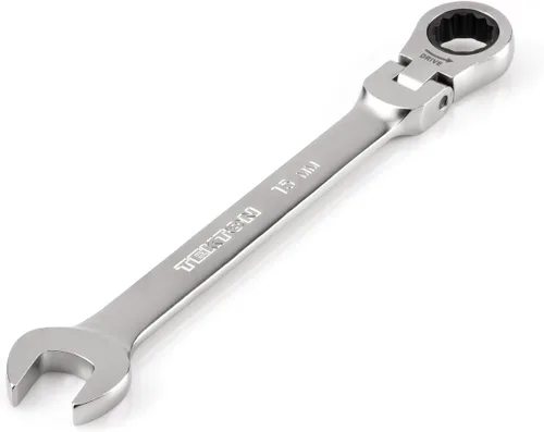 Miniatura 23 de TEKTON Llave combinada de trinquete de 12 puntos con cabezal flexible de 7 mm (0.276 in) WRC26407