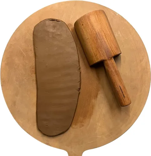 Miniatura 8 de MakeMake Herramientas Mazo de arcilla de madera hecho a mano 20oz Mazo de cerámica Mazo de cerámica