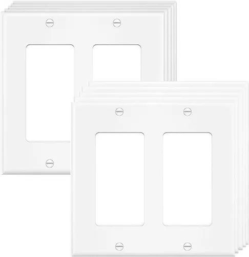 Miniatura 7 de Placa de pared para interruptor de 2 segmentos, doble decorador, placa frontal eléctrica para interruptor de luz, receptáculo, atenuadores, salida