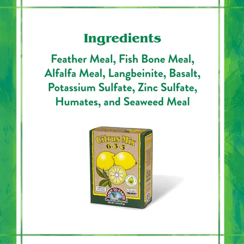 Miniatura 4 de Down To Earth All Natural Fertilizers Mezcla orgánica de cítricos - Alimento vegetal para limones, limas, naranjas y aguacates 6-3-3, 1 lb