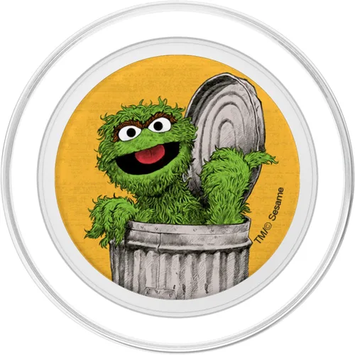 Miniatura 2 de Sesame Street Oscar the Grouch PopSockets MagSafe PopGrip para iPhone