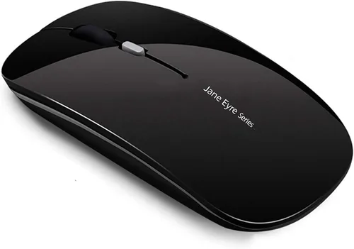 Uciefy Q5 - Ratón inalámbrico recargable delgado, 2.4G, portátil, óptico, silencioso, ultrafino, ratón inalámbrico para computadora con receptor USB