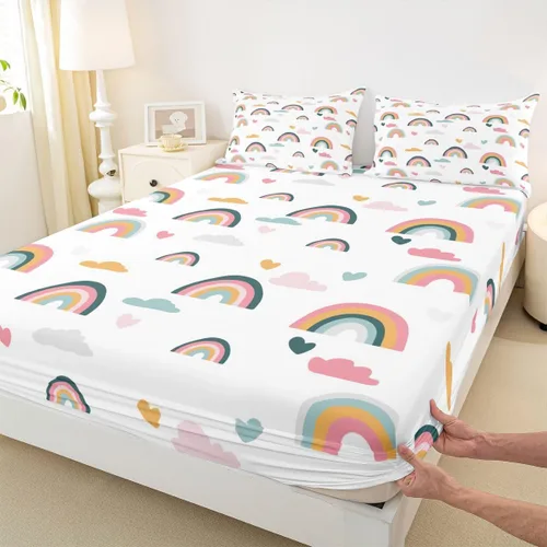 Miniatura 25 de Erosebridal Sábana bajera ajustable con la bandera estadounidense, sábanas de fútbol para niños, juego de ropa de cama de fútbol individual, juego