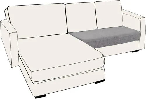 Miniatura 25 de UNBBRRL Fundas de cojín de asiento para sofá, elásticas, funda de cojín individual para sofá, fundas de cojín para sofá, fundas de héroe protegen