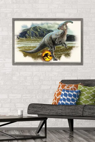 Miniatura 2 de Trends International Jurassic World: Dominion - Póster de pared focal de Parasaurolophus, 22.375 x 34 pulgadas, versión enmarcada de madera
