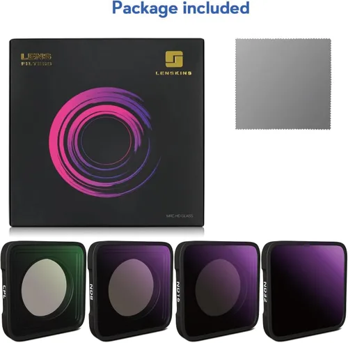 Miniatura 9 de Paquete de 4 filtros ND ND8 ND16 ND32 CPL para GoPro Hero 13, Hero12, Hero11, Hero10, Hero 9 negro, HD de vidrio óptico de densidad neutra