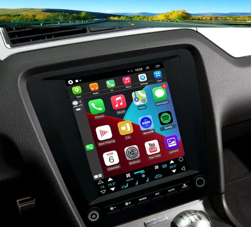 Para Ford Mustang Radio Actualización 2010-2014 Android Estéreo Navegación Reemplazo 9.7 Pulgadas Pantalla Táctil Inalámbrica Carplay WiFi Cámara