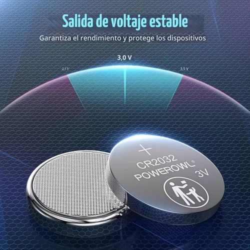 Miniatura 5 de POWEROWL Paquete de 12 Baterías CR2032 de Alta Capacidad - Reemplazo de Batería CR2032 de Litio 3V para Apple Airtag, Llavero, Control Remoto