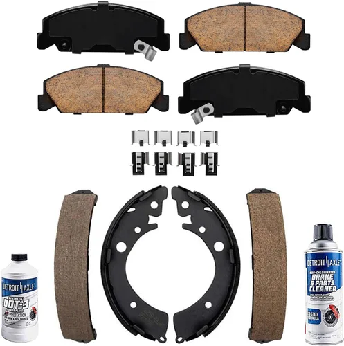 Miniatura 30 de Detroit Axle - Kit de freno trasero para Chrysler Town & Country Dodge Grand Caravan VW Routan, repuesto de pastillas de freno de cerámica