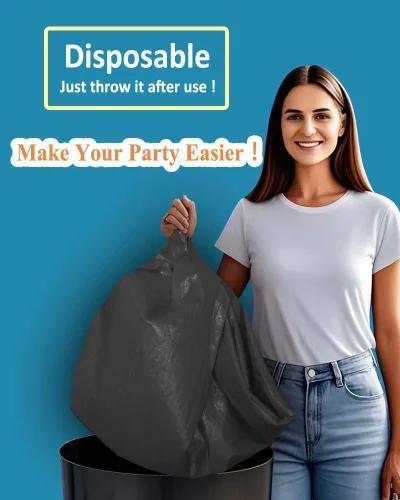 Miniatura 8 de Black Disposable Paper Tablecloth for Rectangle Tables 4 Pack, 54×108 Inch Waterproof 2 Ply Paper with Plastic Backing, Party Table Cover for