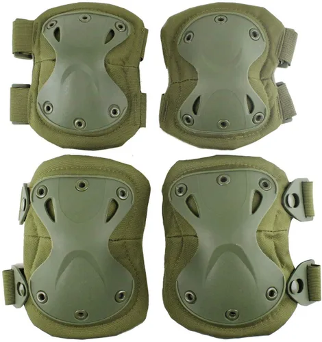 Miniatura 13 de Rodilleras tácticas de camuflaje y coderas para Airsoft Paintball Caza Ejército Patín Deportes al aire libre