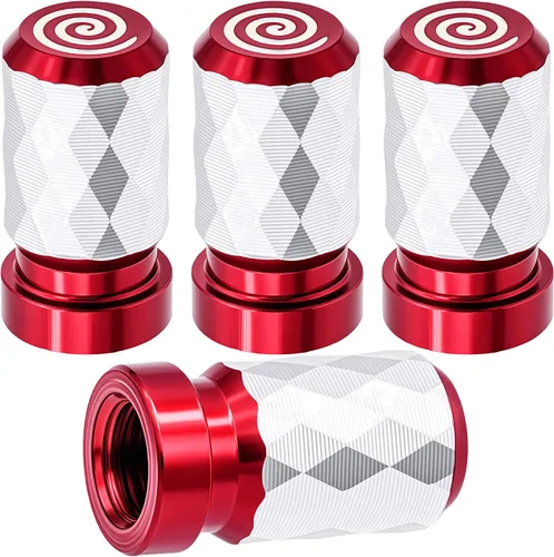 Miniatura 65 de 4 piezas de tapas de válvula de rueda con forma de punta, válvula de rueda de aleación de aluminio con punta, tapas de aire universales a prueba