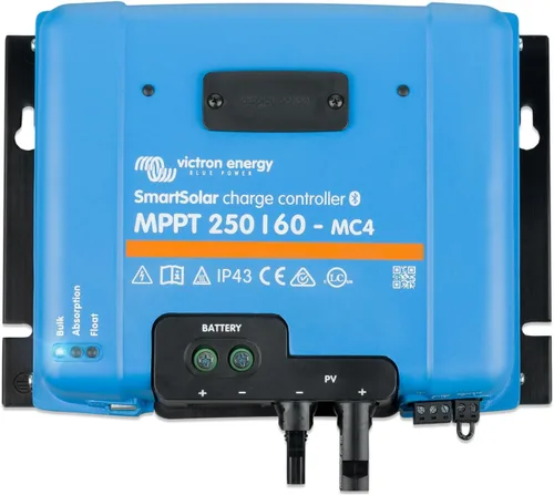 Victron Energy SmartSolar MPPT MC4, Controlador de carga 250V 60A (NH-354, Bluetooth, 12/24/36/48V)