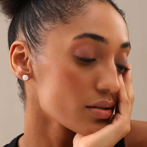 Miniatura 3 de LeCalla Aretes de plata de ley con nudo de amor, aretes ligeros de diseño italiano trenzado para mujer