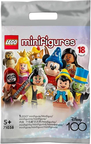 Miniatura 2 de LEGO 71038 Disney Edition Minifiguras 100, 1 de 18 personajes para coleccionar, Mickey Aprendiz de Hechicero, Stitch, Mulan y más