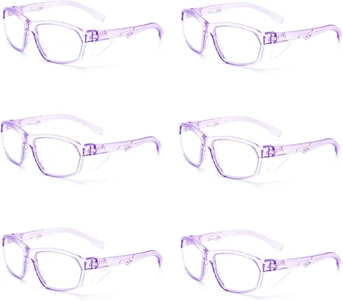 Miniatura 70 de ProtectX Elegantes gafas de seguridad antivaho y resistentes a los arañazos, gafas de protección UV, lentes de bloqueo de luz azul para hombres