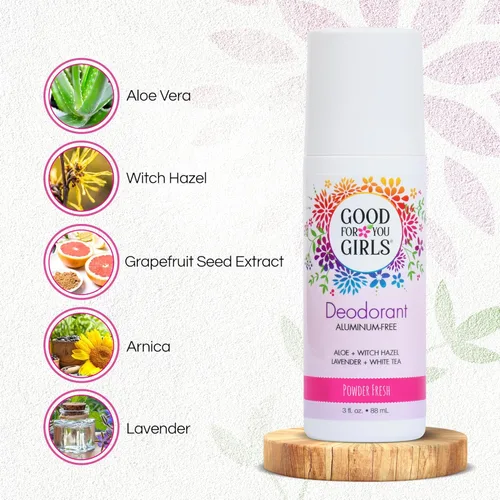 Miniatura 4 de Good for You Girls Desodorante Natural Sin Aluminio para Niñas, Preadolescentes, Adolescentes, Control de Olor Seguro y Eficaz, Roll-On
