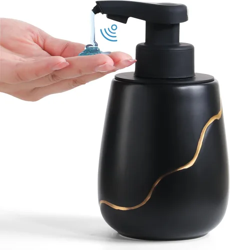 Miniatura 3 de BosilunLife Dispensador automático de jabón para baño, dispensador líquido de manos libres, dispensador eléctrico inteligente de loción con bomba