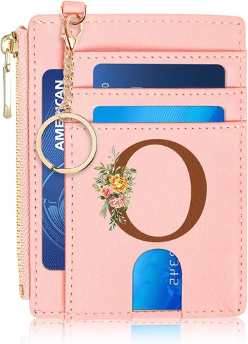 Miniatura 24 de Tarjetero para mujer minimalista y delgado con bolsillo frontal, bloqueo RFID, cartera compacta con ventana para identificación y bolsillo