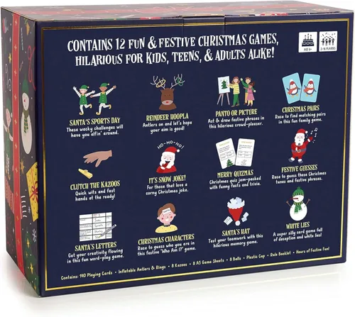 Miniatura 3 de Gutter Games 12 juegos de Navidad - Paquete de noche de juegos familiares para niños y adolescentes - Divertidos juegos de fiesta de Navidad