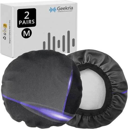 Miniatura 13 de Geekria 2 pares de fundas para auriculares de tela flexible – Certificado de seguridad del producto – Protectores de auriculares lavables