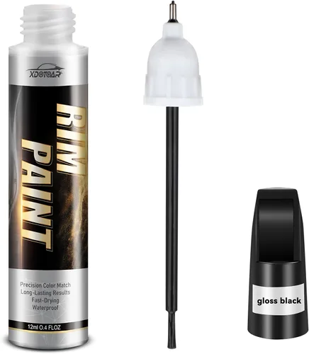 Pintura de retoque para llantas negro mate, bolígrafo de pintura eficiente para llantas de metal, también combina con negro mate, reparación rápida