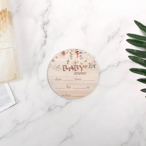 Miniatura 7 de Letrero de anuncio personalizado para recién nacido, letrero de anuncio de nombre de bebé para hospital, regalos de baby shower, para niñas recién