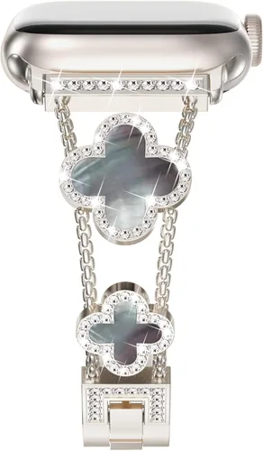 Miniatura 17 de NewWays for Apple Watch Band Series 11 10 46mm 42mm Series 9/8/7 41mm 45mm Series 6/5/4 40mm 44mm Series 3 42mm 38mm Women, Sparkling Bling Diamonds