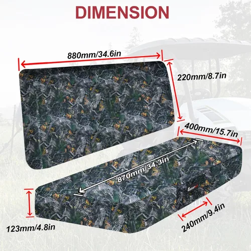 Miniatura 5 de StarknightMT Funda para Asiento de Banco Compatible con Kawasaki Mule 600/610 2005-2016 y Mule SX 2017-2023, Funda de Asiento UTV Impermeable de Camo