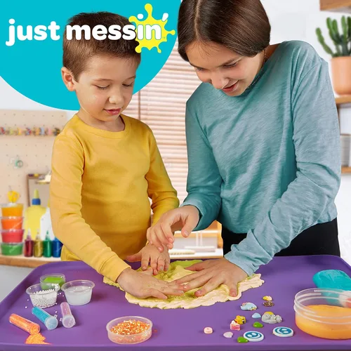 Miniatura 2 de Just Messin' Tapete de silicona para niños, reutilizable, antideslizante, resistente al calor, con bordes elevados de 0.6 pulgadas para contener