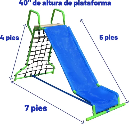 Miniatura 3 de Wonkawoo Tobogán de 5 pies para niños de metal independiente para patio de recreo al aire libre, interior, juego de tobogán para patio trasero