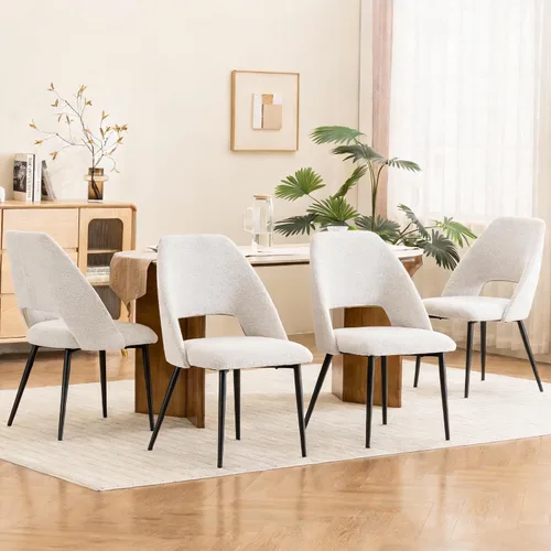 Miniatura 29 de Rowill Juego de 2 sillas de comedor tapizadas de mediados de siglo, modernas sillas de comedor, sillas de cocina, sillas decorativas con patas