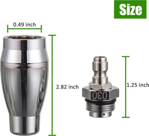 Miniatura 3 de JOEJET Boquilla turbo para lavadora a presión, boquilla giratoria para lavadora a presión con conexión rápida de 1/4 pulgadas, 7 puntas de boquilla
