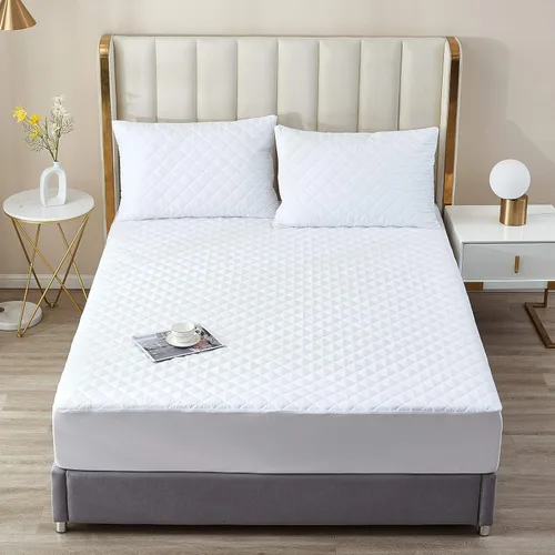 Miniatura 2 de Protector de colchón 100% impermeable, acolchado y refrescante, bolsillo profundo de 13 a 15 pulgadas, suave y transpirable, lavable a máquina, sin