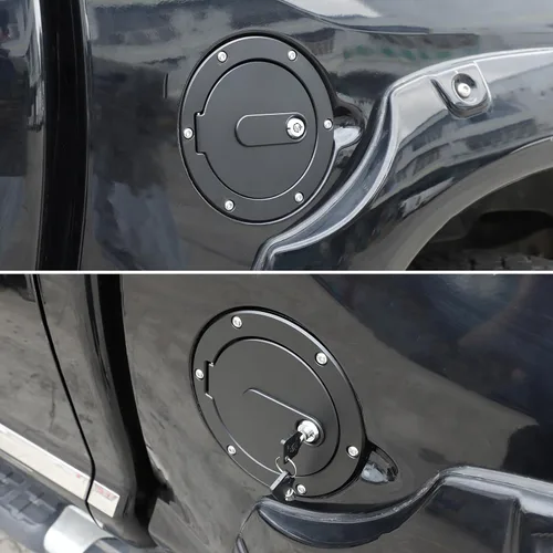 Miniatura 8 de Tapa de repuesto antirrobo para depósito de combustible de automóvil, compatible con Toyot@ Tundra 2017-2021, tapa de puerta de tanque de gasolina
