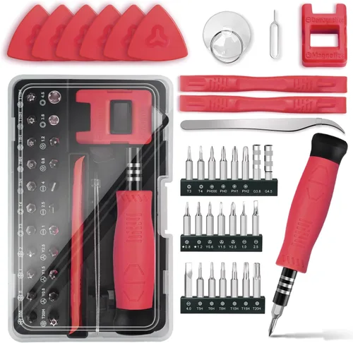 Miniatura 12 de Juego de 2 destornilladores de precisión: 122 puntas magnéticas Kit de reparación electrónica para mantenimiento de equipos de oficina - portátil
