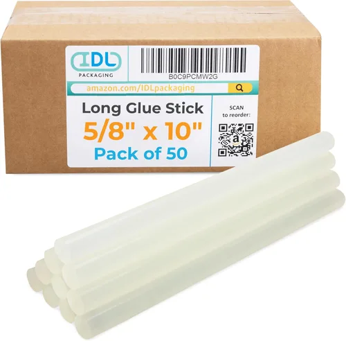 Miniatura 9 de IDL Packaging Barras de pegamento caliente de tamaño completo de 5/8 x 10 pulgadas para pistolas de pegamento, transparentes (paquete de 10)