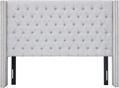 Miniatura 14 de Madison Park Cabecera tapizada Queen Wingback, con acolchado de esponja de alta densidad, cabecera de altura ajustable, fácil montaje, terciopelo