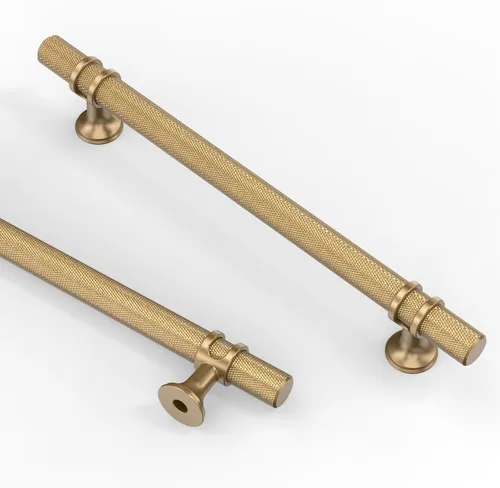 Miniatura 35 de Asidrama - Paquete de 10 manijas para gabinete de cocina de 3 pulgadas (76mm) de color negro mate y bronce champán, tiradores para gabinete