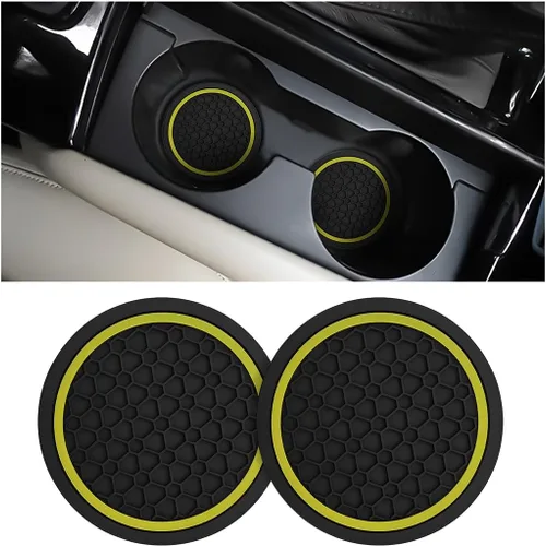 Miniatura 21 de Mandark 2 piezas posavasos para portavasos de automóvil, almohadillas antideslizantes de 2.75 pulgadas para insertar en portabotellas de agua