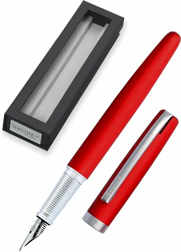 Miniatura 5 de Online Eleganza Bolígrafo I Satin Blue I Recambio grande reemplazable I Metal Biro I Tinta Color Negro I Retráctil I Bolígrafo en caja de regalo, 1