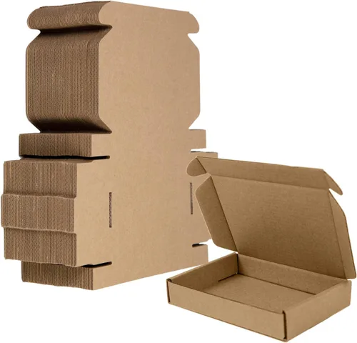 Miniatura 17 de SUNLPH - Paquete de 50 cajas de envío pequeñas de 4x4x1 pulgadas, cajas de cartón corrugado negras, caja de embalaje para mudanza y envío Negro