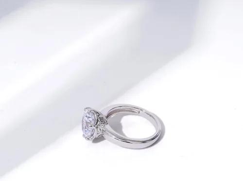 Miniatura 5 de Tienda Collection Sterling Silver Solitaire Ring set with Round Infinite Elements Cubic Zirconia