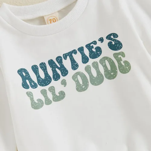 Miniatura 153 de BemeyourBBs Conjunto divertido de sudadera y pantalones de manga larga con letras divertidas para bebé niño y niño