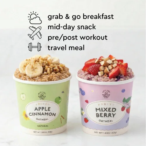 Miniatura 11 de Mylk Labs Paquete variado de tazas de avena con proteína, grano integral, bajo en azúcar, alto en fibra con superalimentos, rápido y fácil