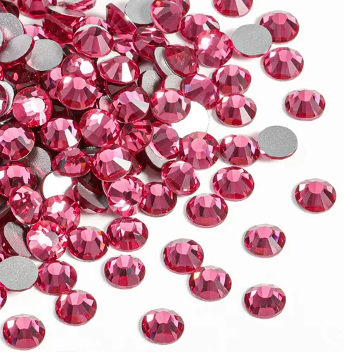 Miniatura 28 de Beadsland 2880 piezas de diamantes de imitación de cristal con reverso plano, gemas redondas para decoración de uñas y manualidades, cristal, SS16