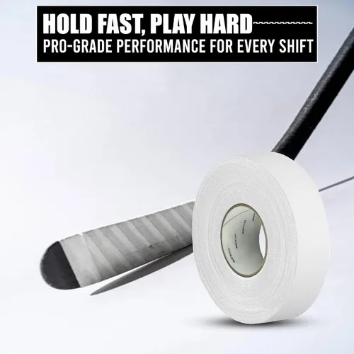 Miniatura 7 de Paquete de 4 cintas de hockey – Cinta de tela resistente y multiusos para deportes, hockey sobre hielo y patinaje, cinta de bate de béisbol, Cinta